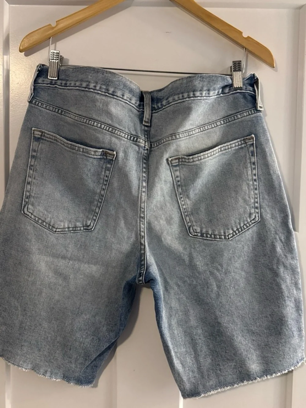 Old Navy Men's Light Blue Distressed Denim Shorts